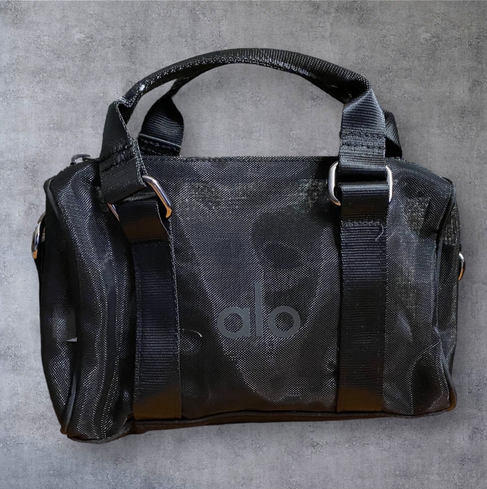 Alo Sheer Mini Duffle Bags - Black - Picture 2 of 3